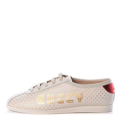 Gucci X SEGA Calfskin GUCCY Stars Womens Falacer Sneakers 42 White 1 of 12