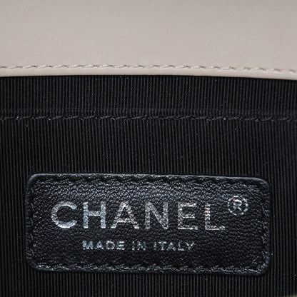 Chanel Calfskin Chevron Chain Medium Boy Flap Beige 6 of 8