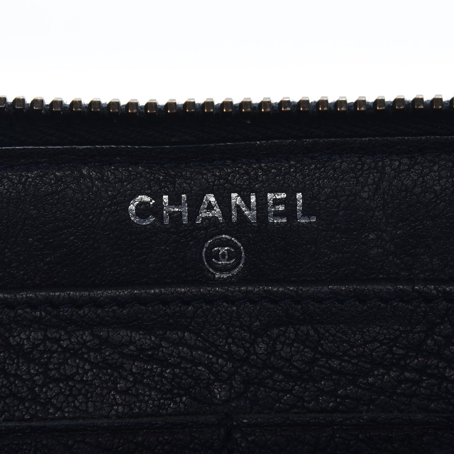 Crumpled Lambskin Studded Paris Dallas Zip Around Wallet Navy