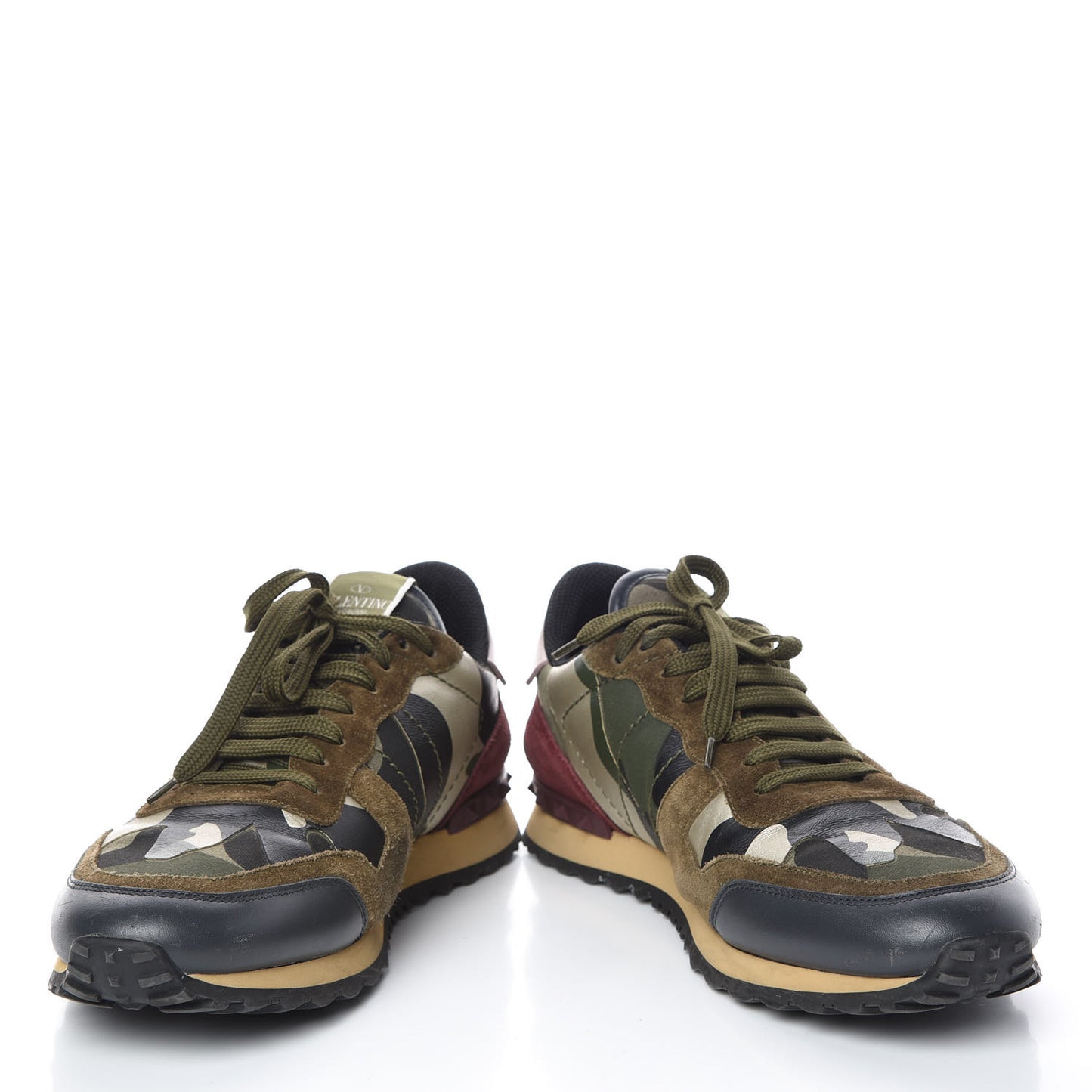 Nappa Suede Camouflage Mens Rockrunner Sneakers 44 Military Green