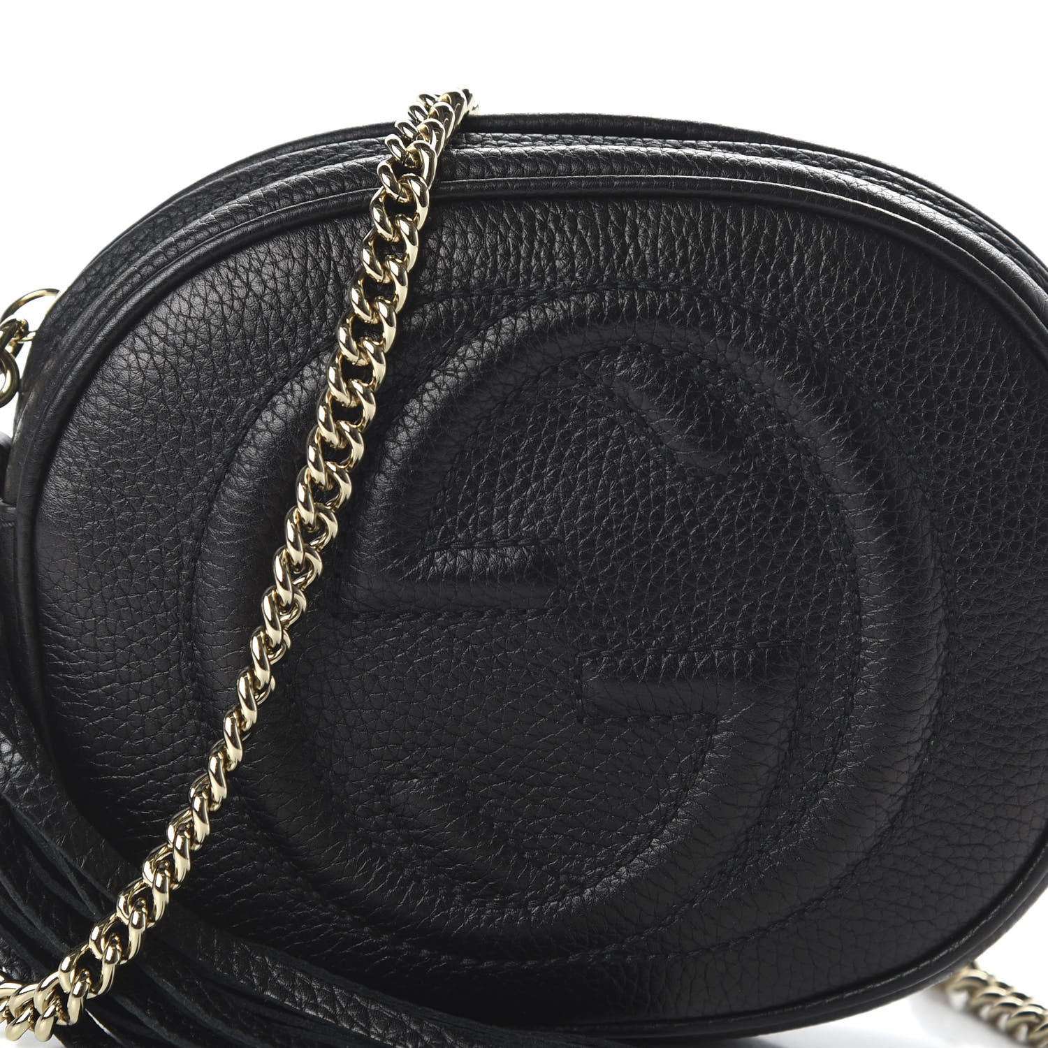 Gucci Pebbled Calfskin Mini Soho Chain Bag Black 9 of 9