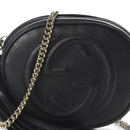 Gucci Pebbled Calfskin Mini Soho Chain Bag Black 9 of 9