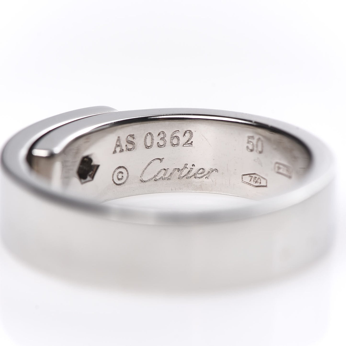 18K White Gold Diamond Anniversary Band Ring 54 6.75