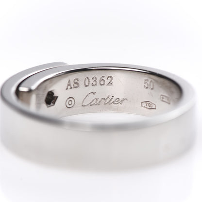 Cartier 18K White Gold Diamond Anniversary Band Ring 54 6.75 4 of 5