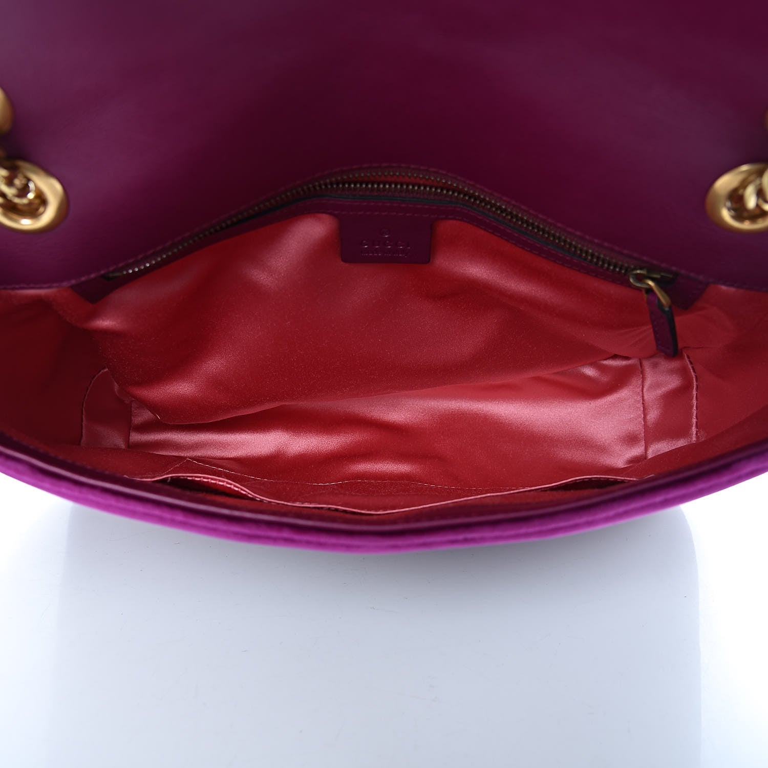 Gucci Velvet Matelasse Medium GG Marmont Shoulder Bag Fuchsia Violet Cyclamen 5 of 11