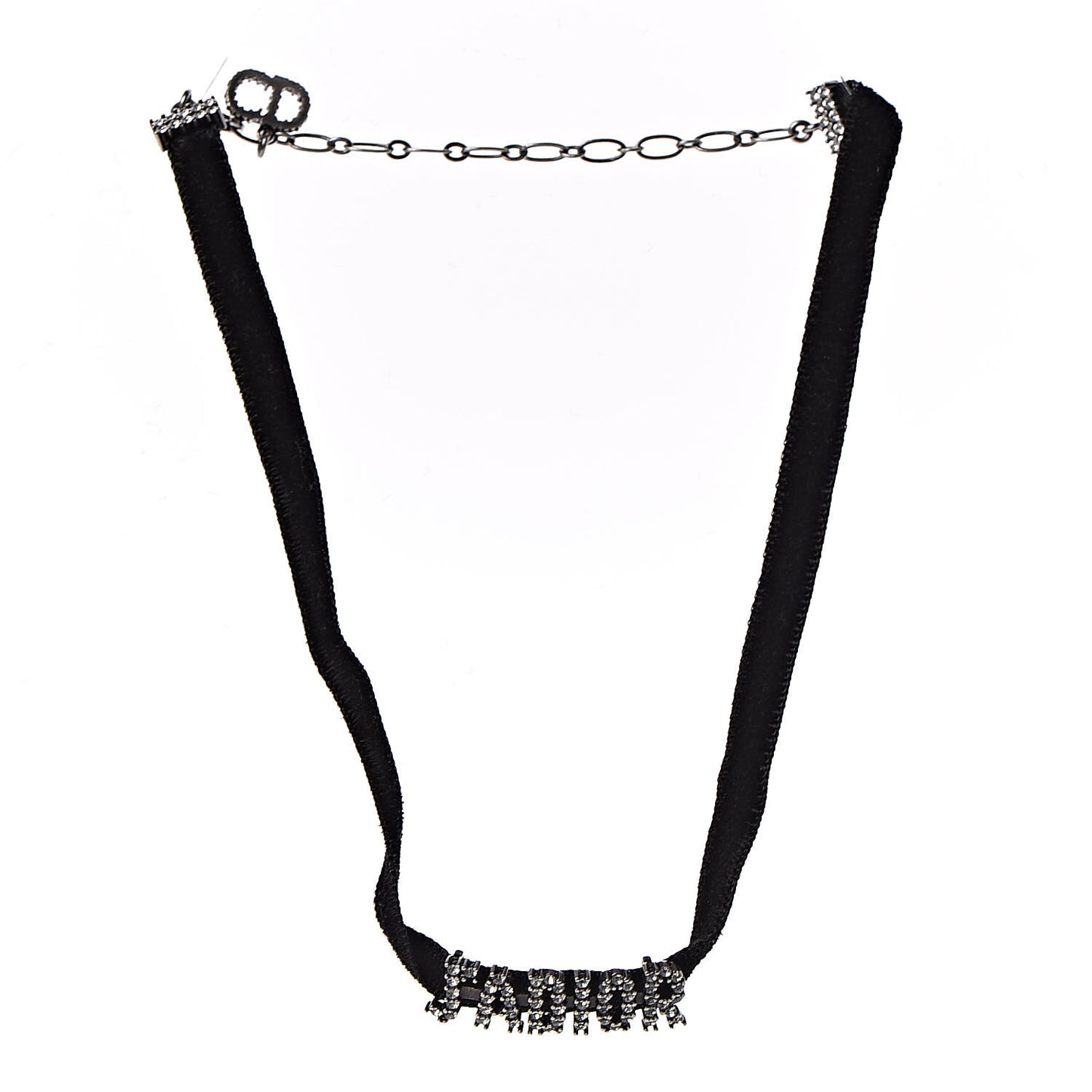 Velvet Crystal J’Adior Choker Necklace Black
