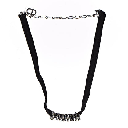 Christian Dior Velvet Crystal J’Adior Choker Necklace Black 3 of 5