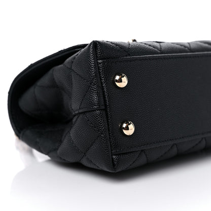 Chanel Caviar Quilted Extra Mini Coco Handle Flap Black 8 of 10