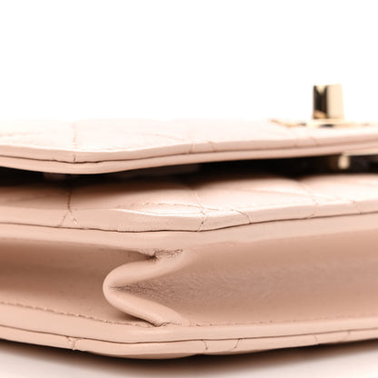 Chanel Lambskin Quilted Trendy CC Wallet On Chain WOC Light Beige 10 of 12