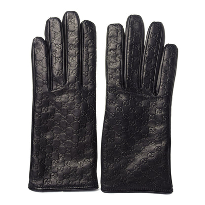Gucci Microguccissima Gloves 7.5 Black 1 of 3