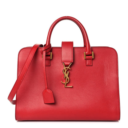 Saint Laurent Calfskin Small Monogram Cabas Lipstick Red 1 of 9