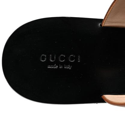 Gucci Calfskin GG Marmont Thong Sandals 39 Cognac 6 of 8