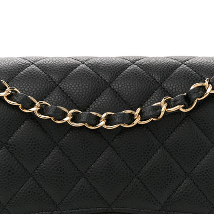 Chanel Caviar Quilted Medium Double Flap Black 8 of 12