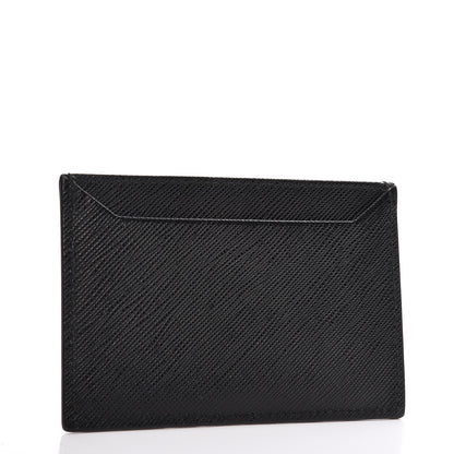 Prada Saffiano Metal Card Case Black 3 of 6