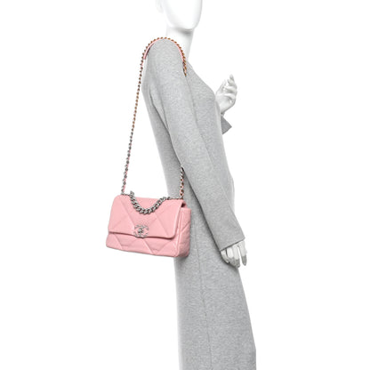 Chanel Lambskin Quilted Medium Chanel 19 Flap Light Pink 2 of 10