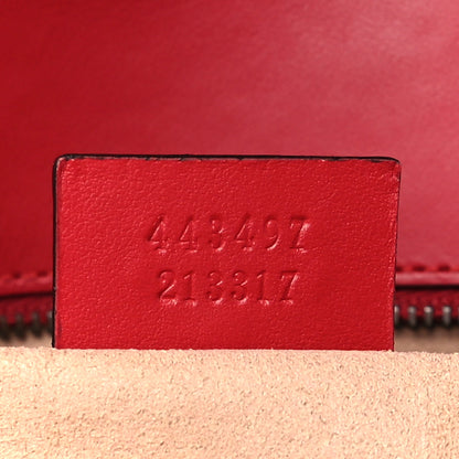 Gucci Calfskin Matelasse Small GG Marmont Shoulder Bag Hibiscus Red 7 of 9