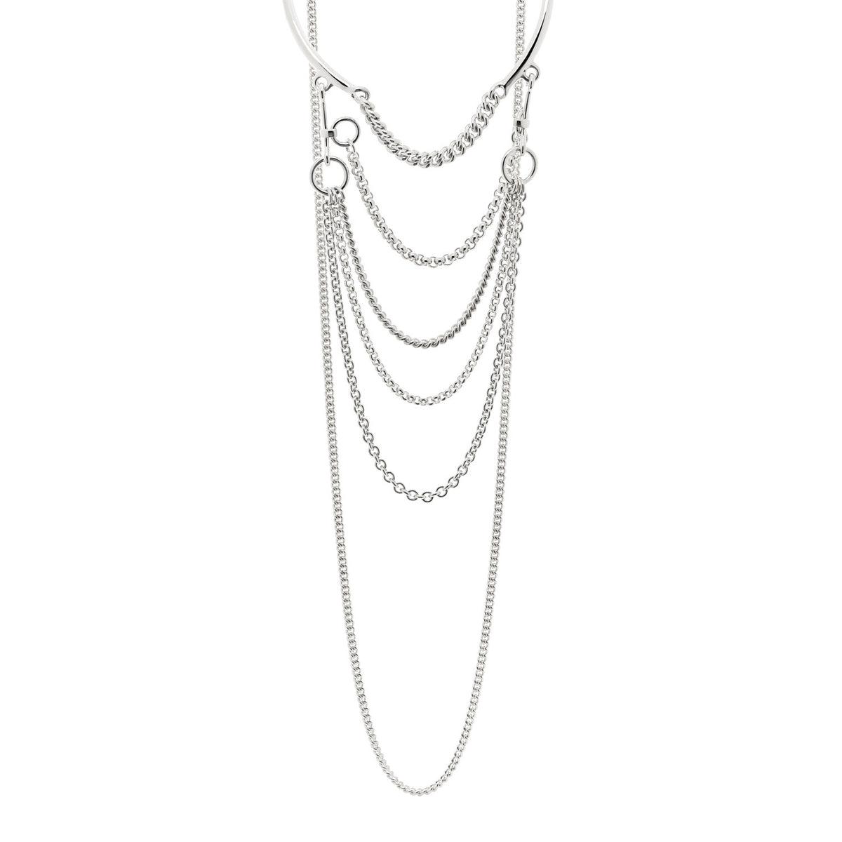 Sterling Silver Mors De Bride Bib Necklace ST
