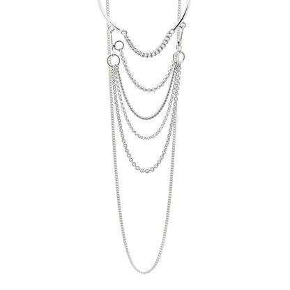 Hermes Sterling Silver Mors De Bride Bib Necklace ST 1 of 4