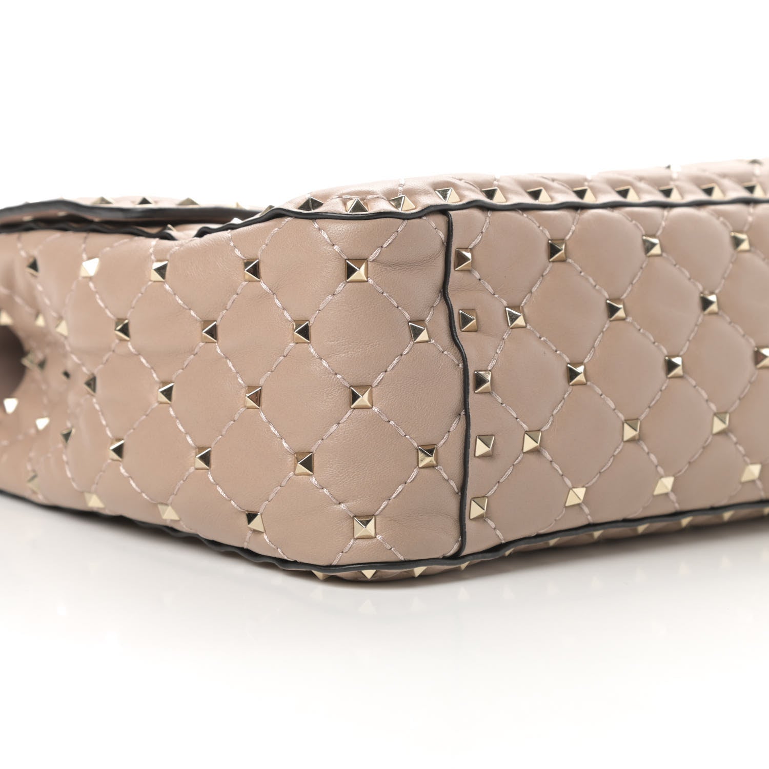 Valentino Garavani Nappa Large Rockstud Spike Shoulder Bag Poudre 8 of 11
