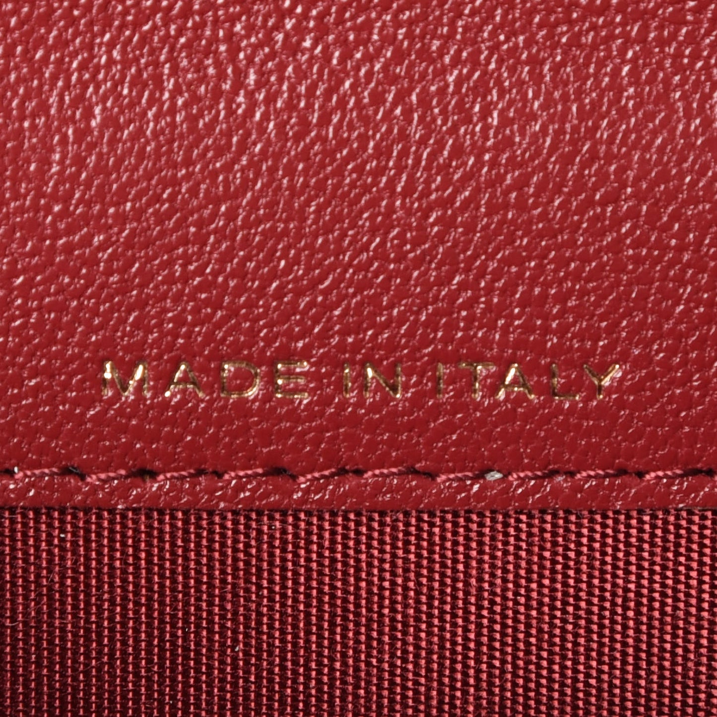 Sheepskin Quilted Vintage Mademoiselle Card Holder Red