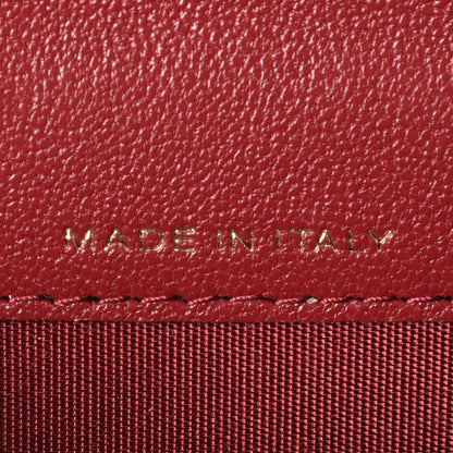 Chanel Sheepskin Quilted Vintage Mademoiselle Card Holder Red 7 of 9