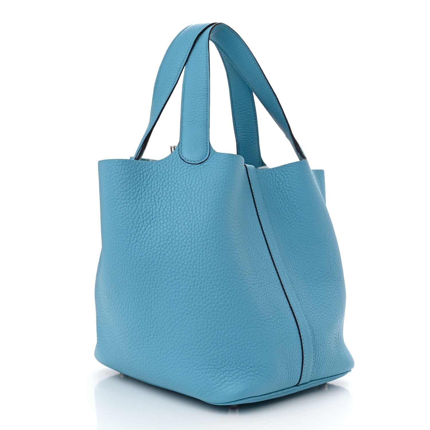 Hermes Taurillon Clemence Picotin Lock 22 MM Bleu du Nord 3 of 10