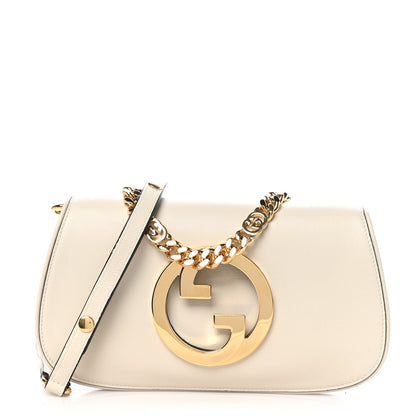 Gucci Roxy Calfskin Blondie Chain Shoulder Flap Bag Mystic White 1 of 10