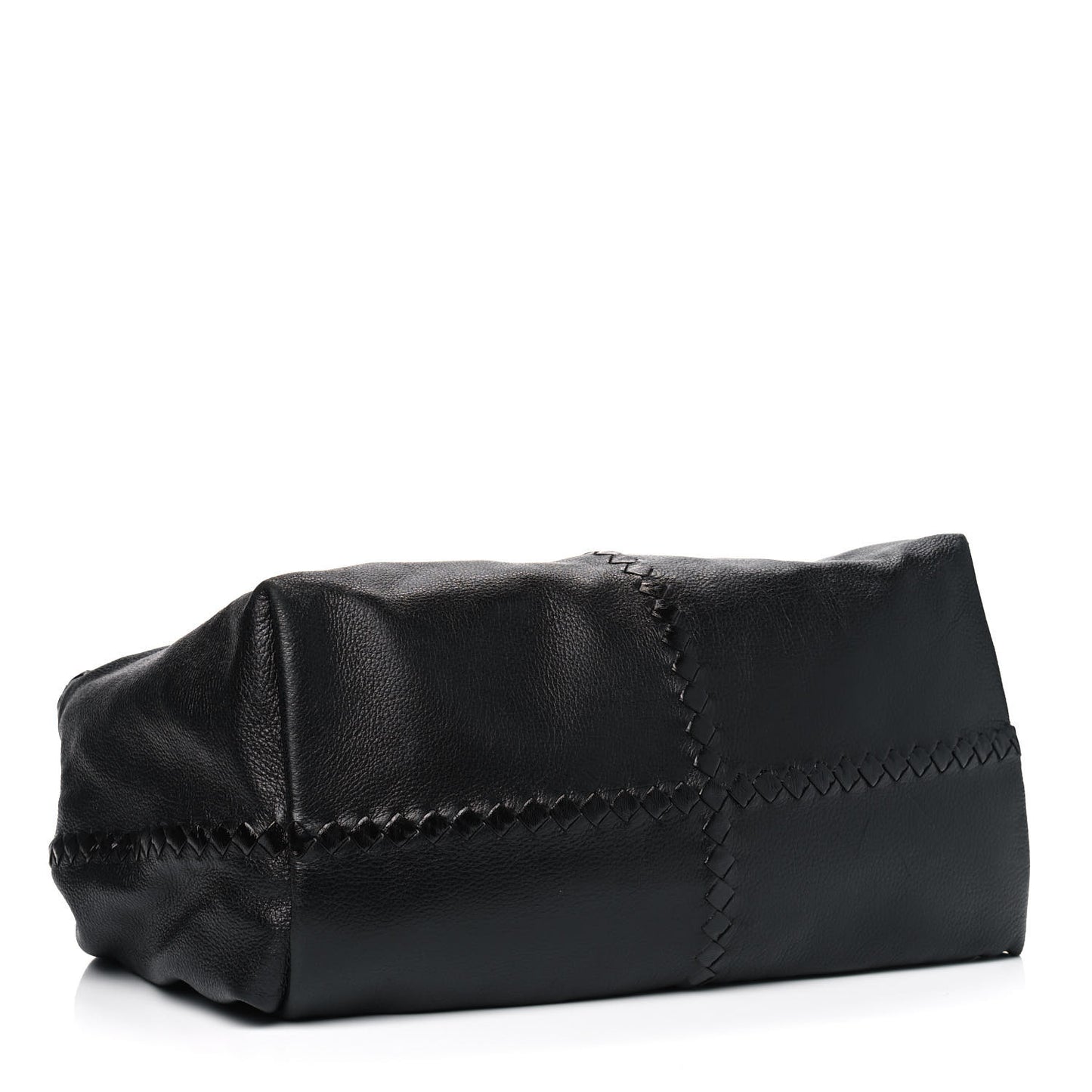 Cervo Intrecciato Brick Tote Black