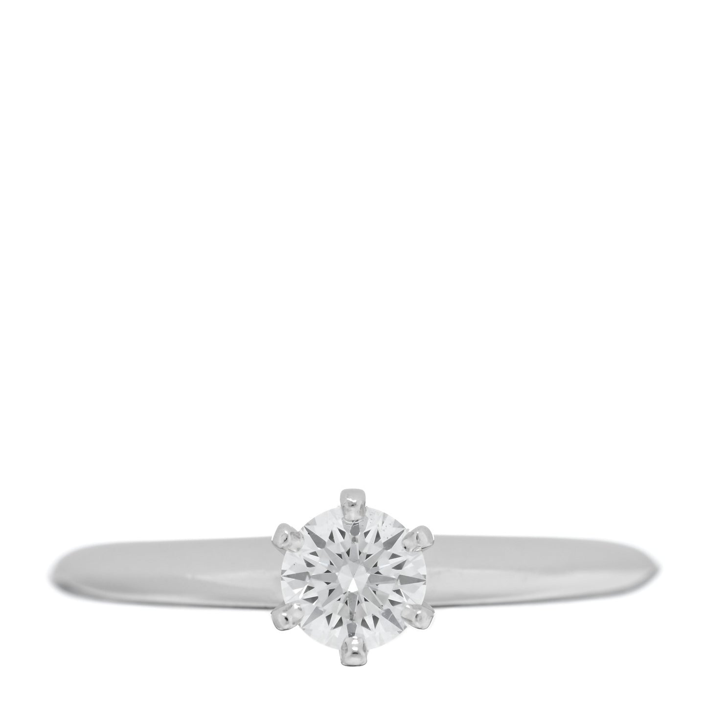 Platinum Diamond .30ct Solitaire Engagement Ring 49 4.75