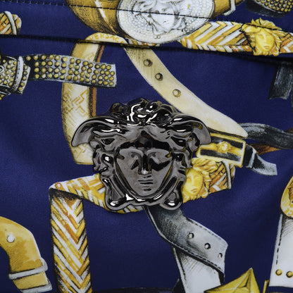 Versace Nylon Palazzo Medusa Belt Print Backpack Blue 8 of 10