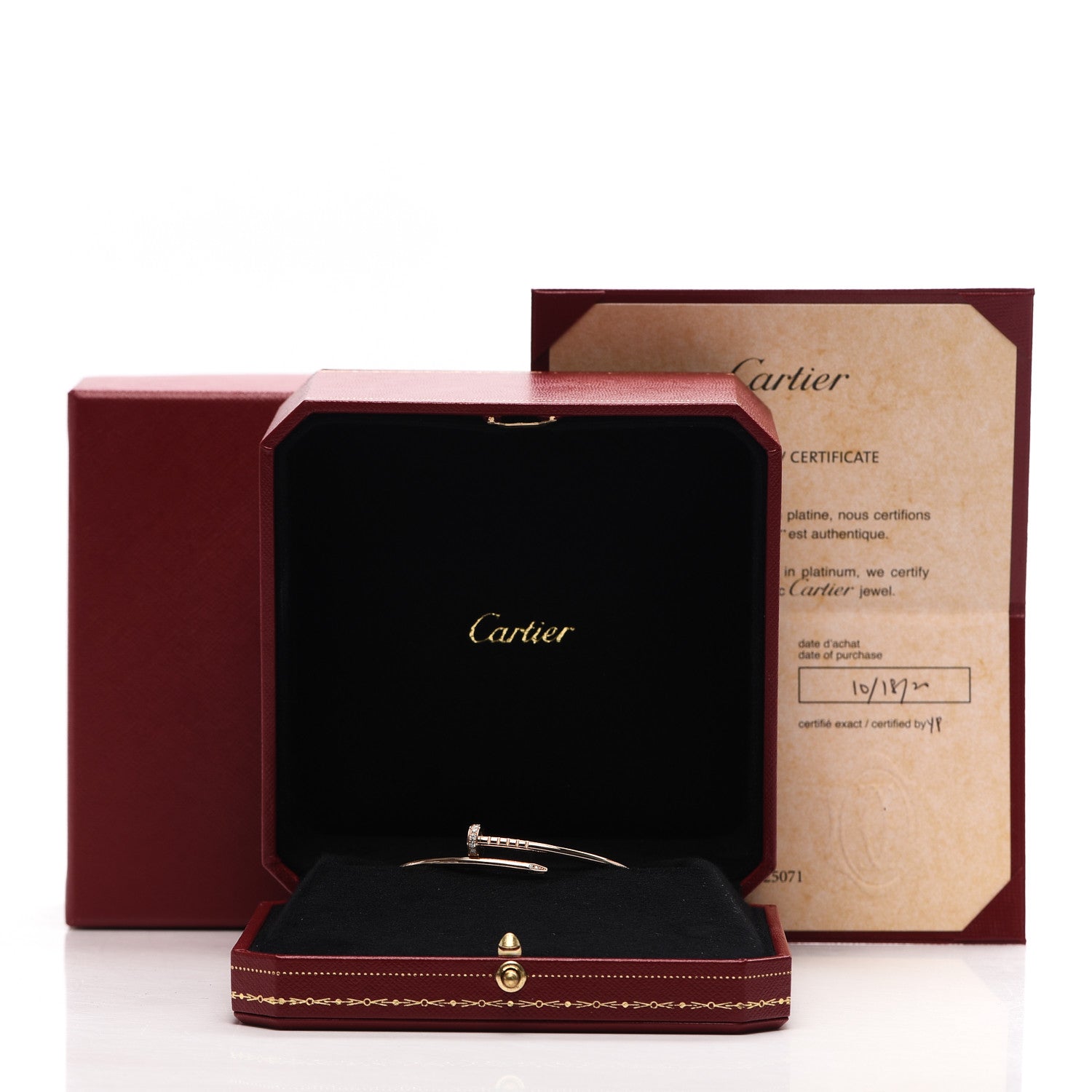 Cartier 18K Pink Gold Diamond Small Juste Un Clou Bracelet 15 5 of 5