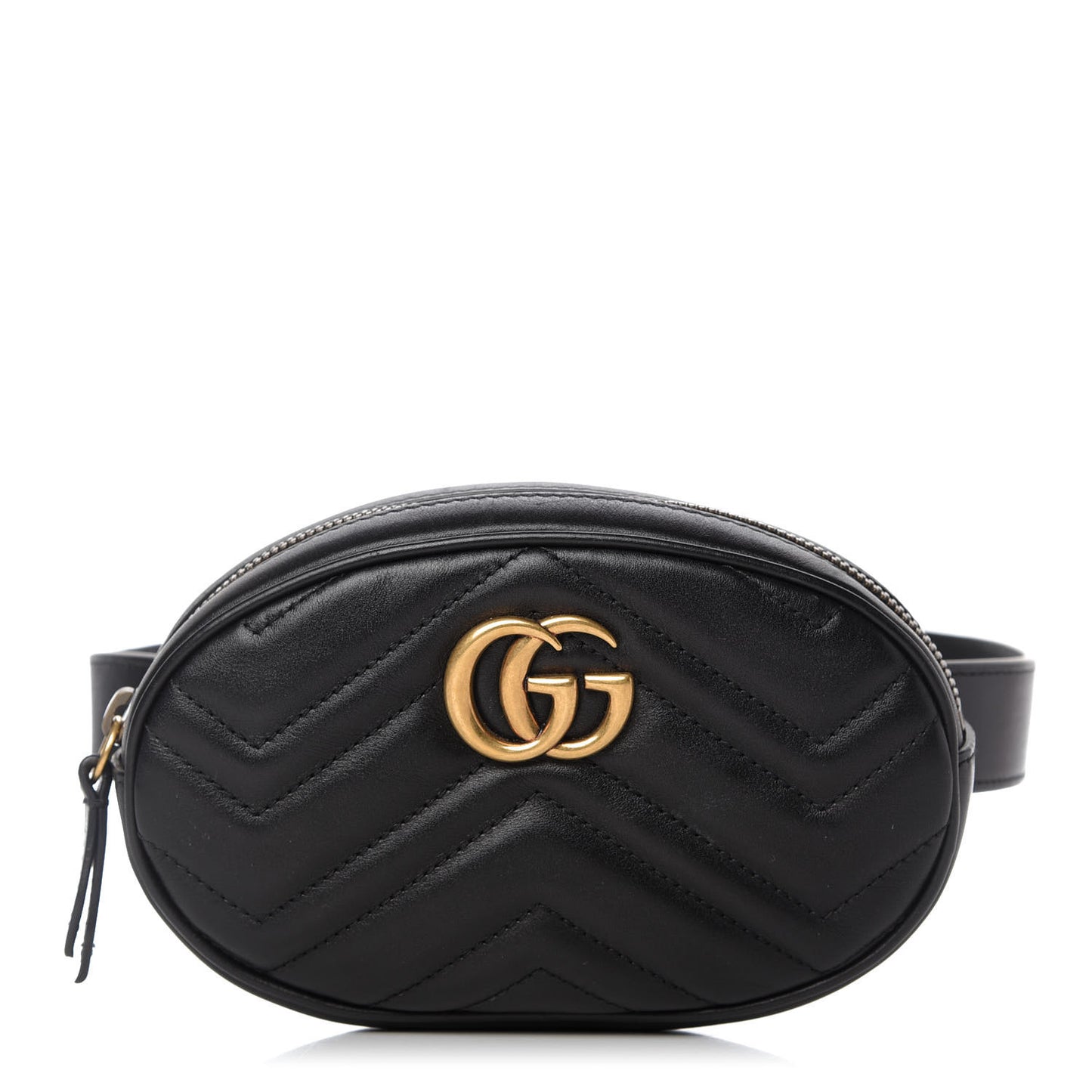 Calfskin Matelasse GG Marmont Belt Bag 75 30 Black