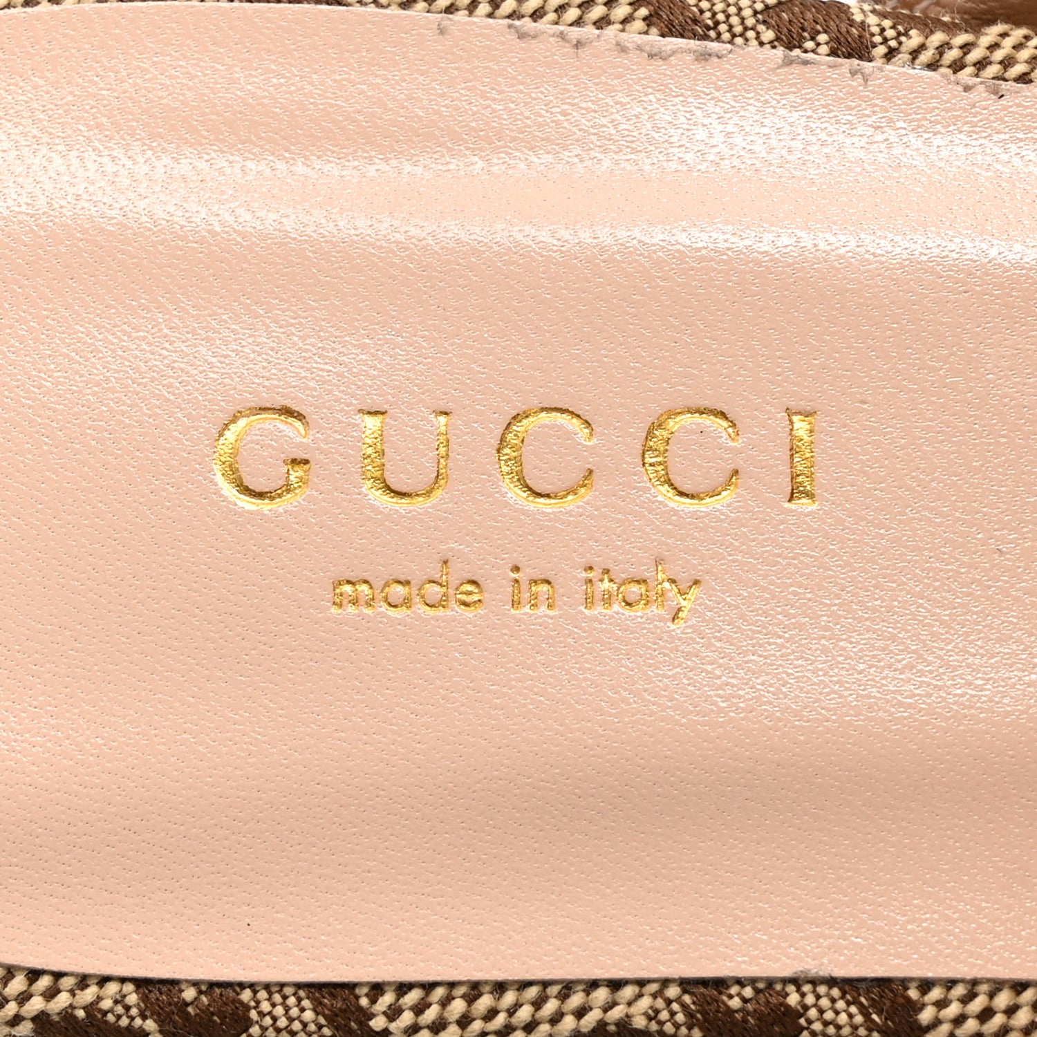 Gucci Crystal Canvas GG Monogram Nappa Womens Princetown Slippers 37.5 Beige Ebony New Acero 6 of 9