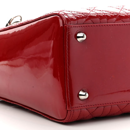 Christian Dior Patent Cannage Large Lady Dior Red 8 of 9