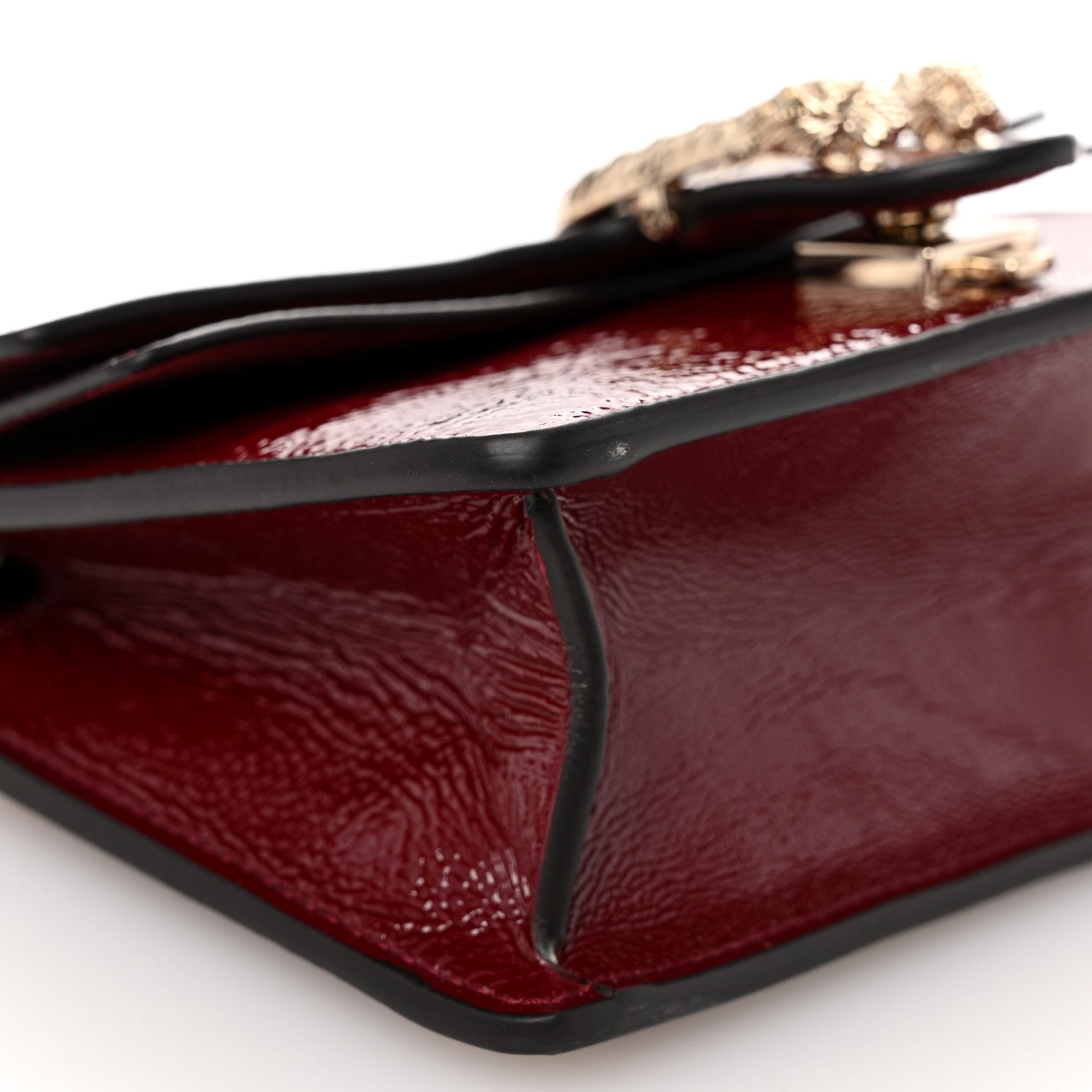 Gucci Crinkled Patent Mini Dionysus Shoulder Bag Rosso Ancora Red 8 of 9