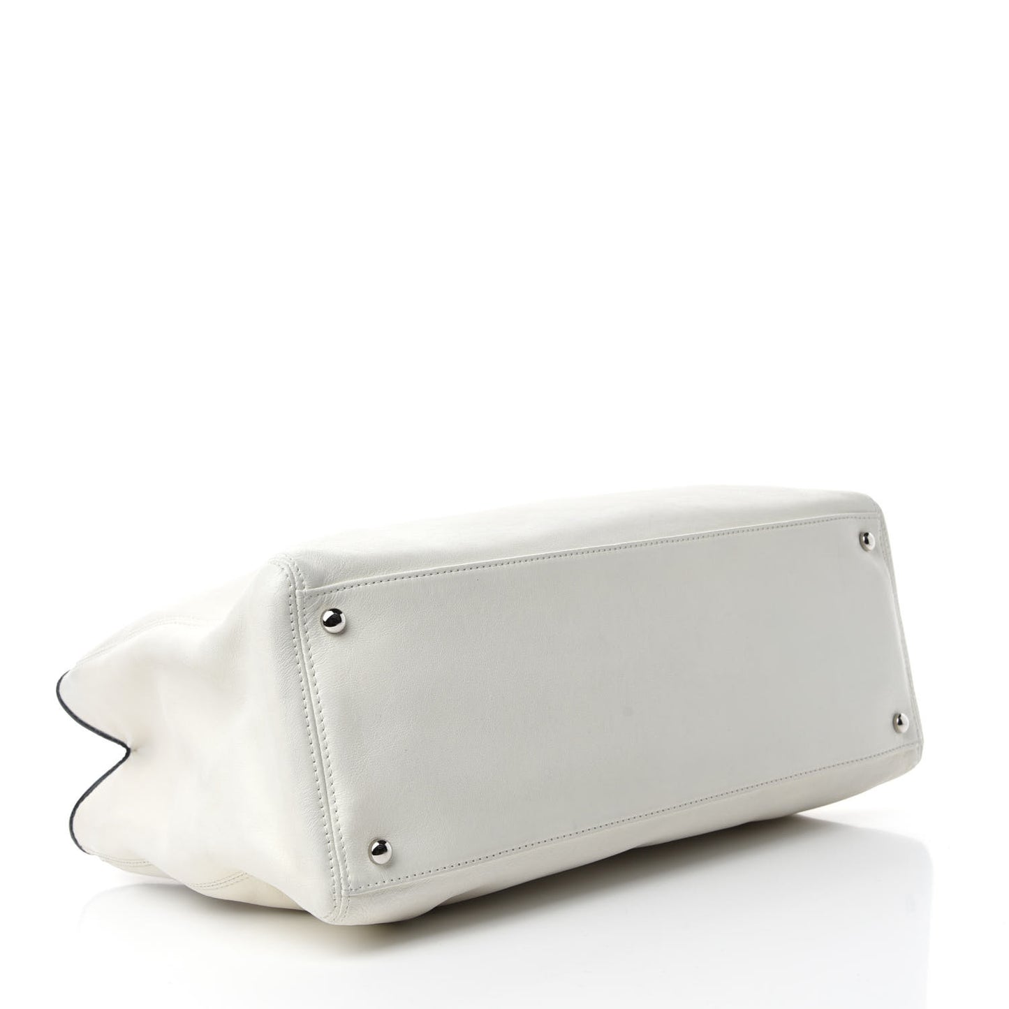Lambskin Executive Cerf Shopper Tote White
