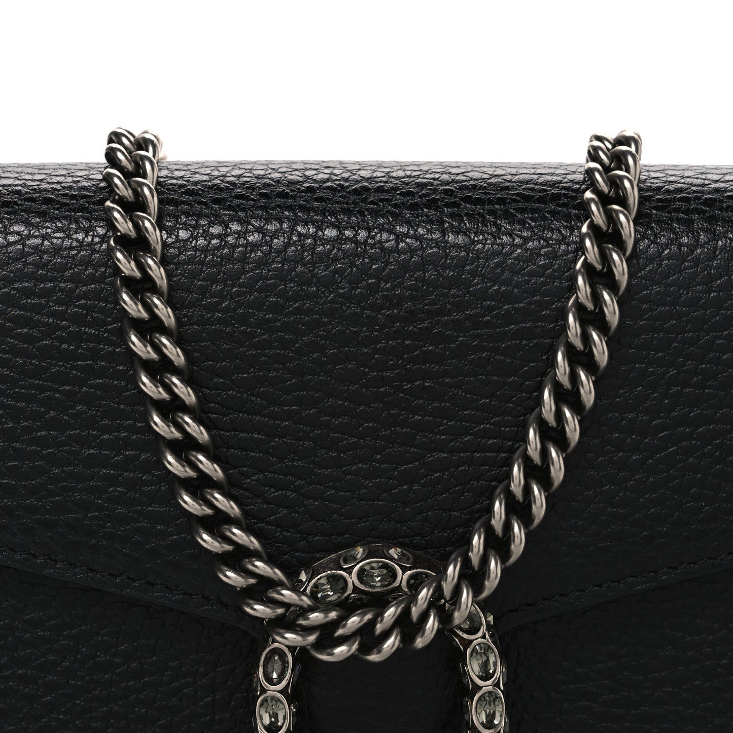 Calfskin Mini Dionysus Chain Wallet Black