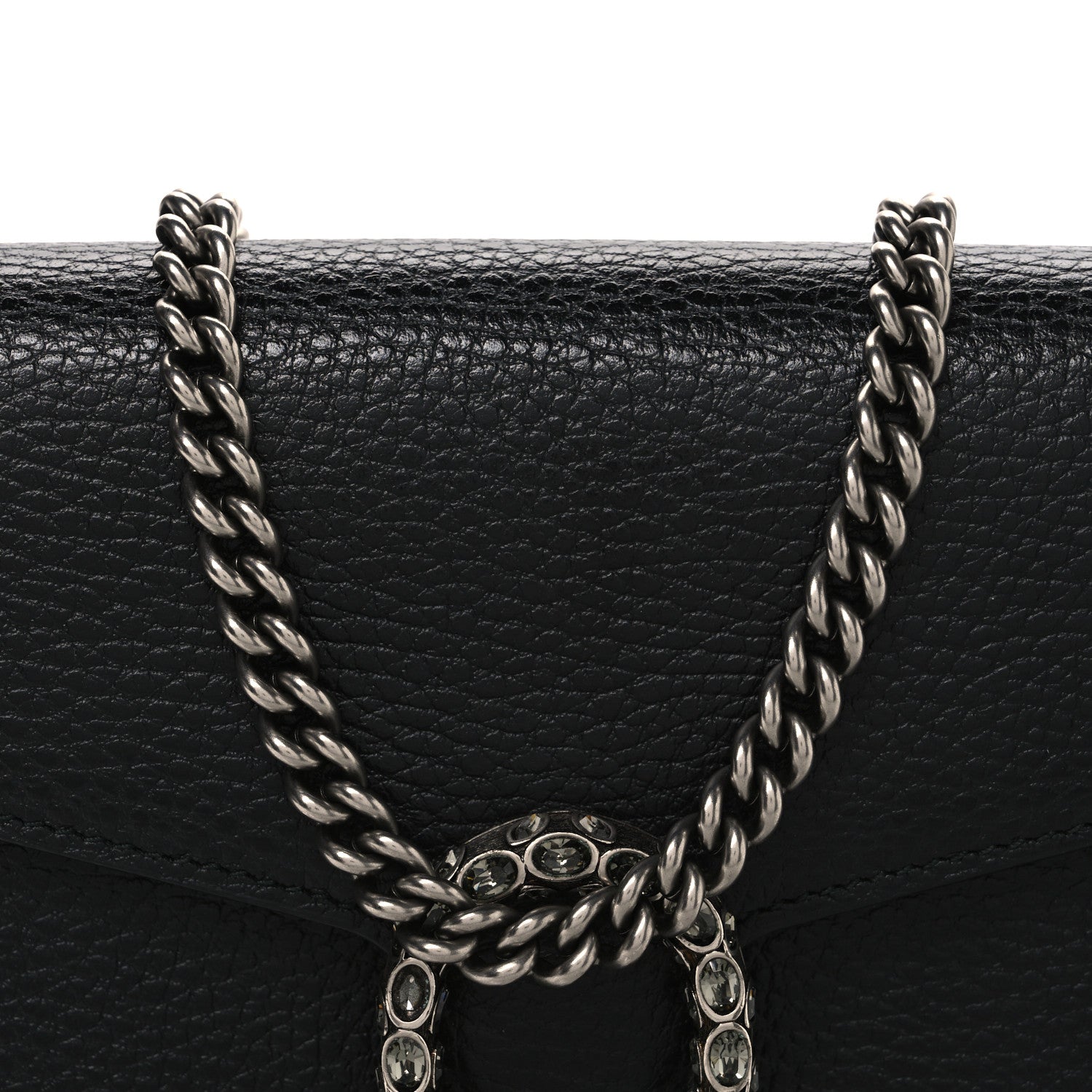 Gucci Calfskin Mini Dionysus Chain Wallet Black 8 of 11