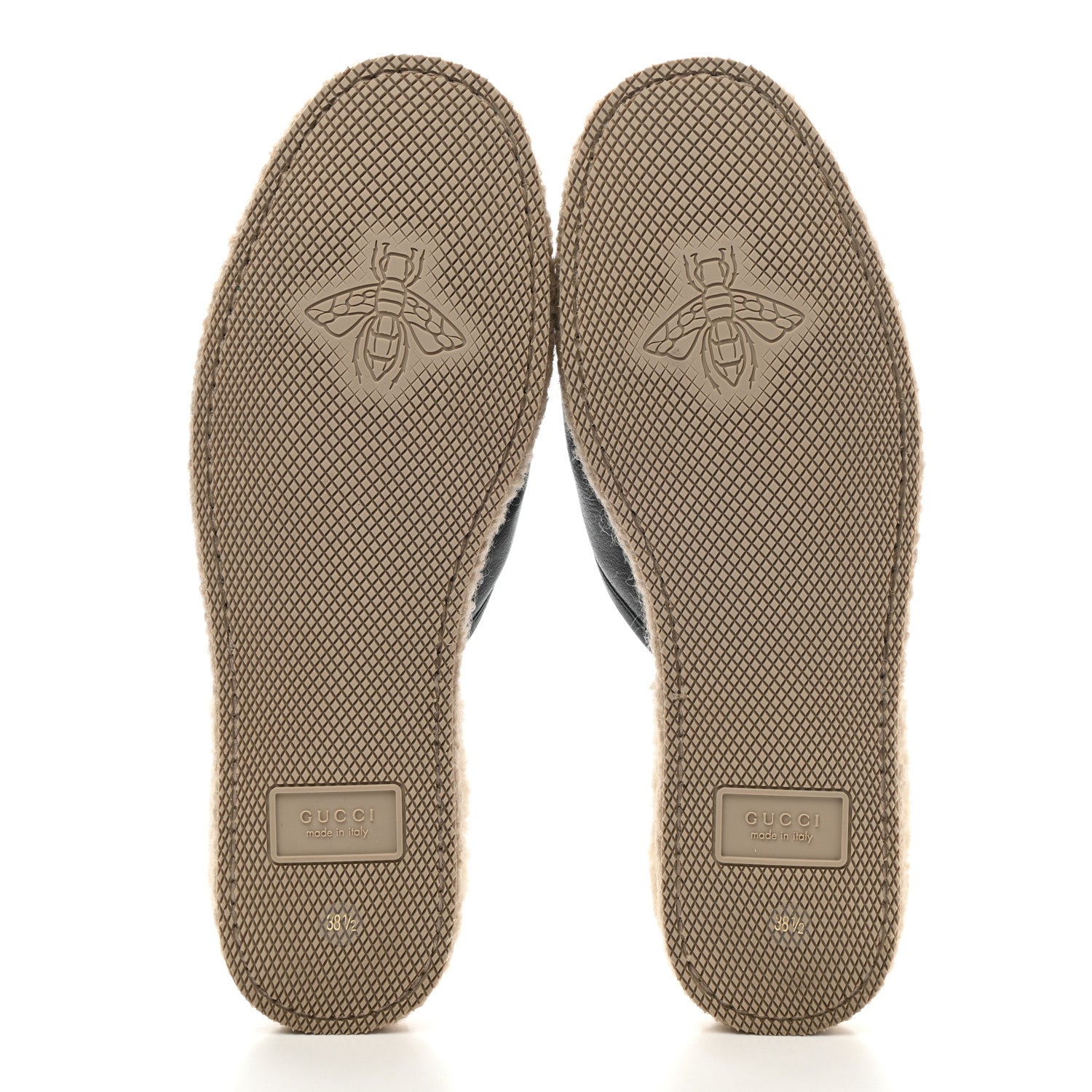 Gucci Nappa Wool Womens Fria Slippers 38.5 Black Butterscotch 5 of 9