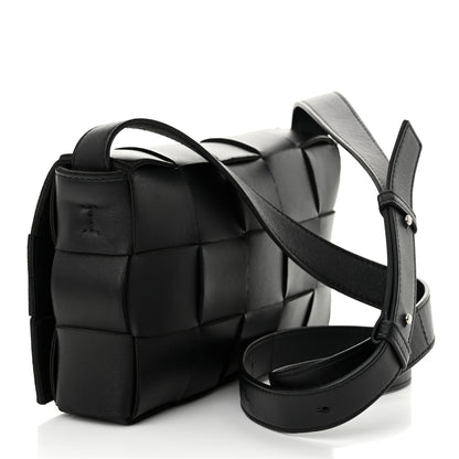 Bottega Veneta Lambskin Maxi Intrecciato Cassette Crossbody Bag Black 3 of 11