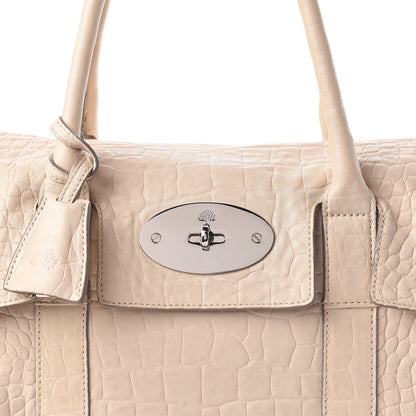 Mulberry Calfskin Crocodile Embossed Bayswater Snowball White 21 of 21