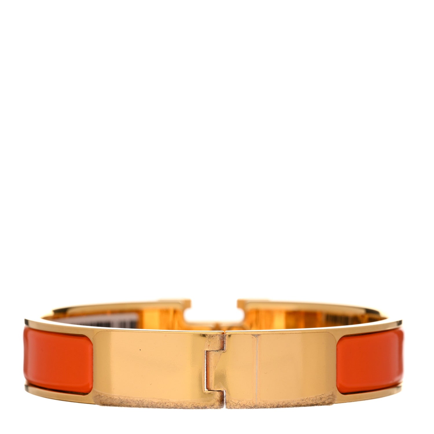 Hermes Enamel Narrow Clic Clac H Bracelet PM Orange 4 of 5