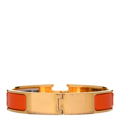 Hermes Enamel Narrow Clic Clac H Bracelet PM Orange 4 of 5