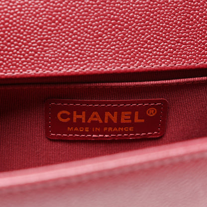 Chanel Caviar Quilted Small Boy Flap Burgundy 6 of 10