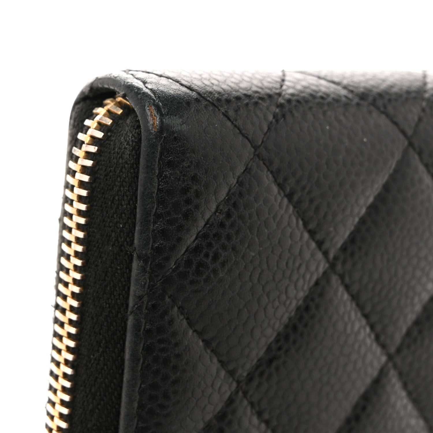 Chanel Caviar Quilted Large Gusset Zip Around Wallet Black 11 of 15