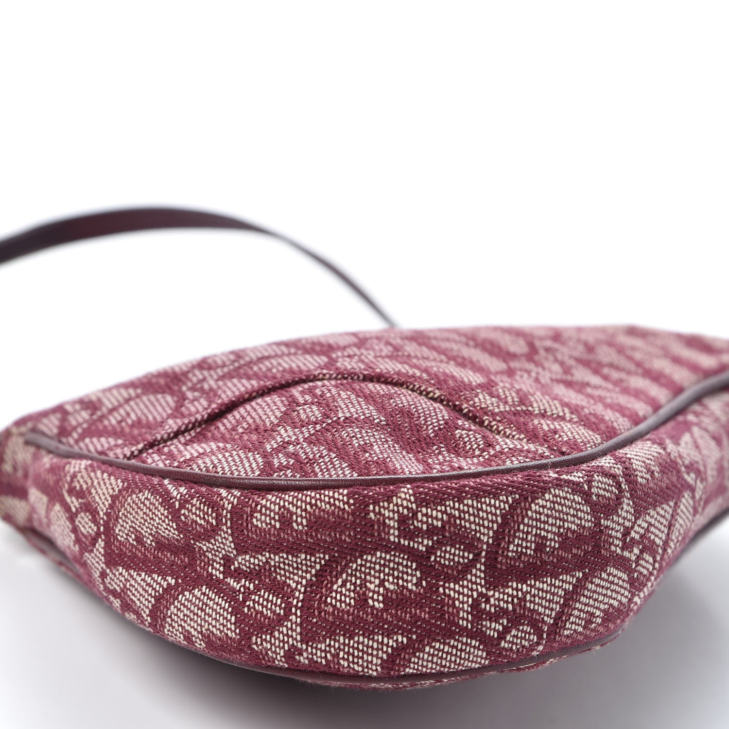 Christian Dior Monogram Mini Saddle Pochette Burgundy 5 of 10