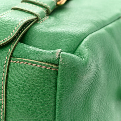 Prada Cervo Logo Embossed Folding Tote Acquamarina 11 of 16