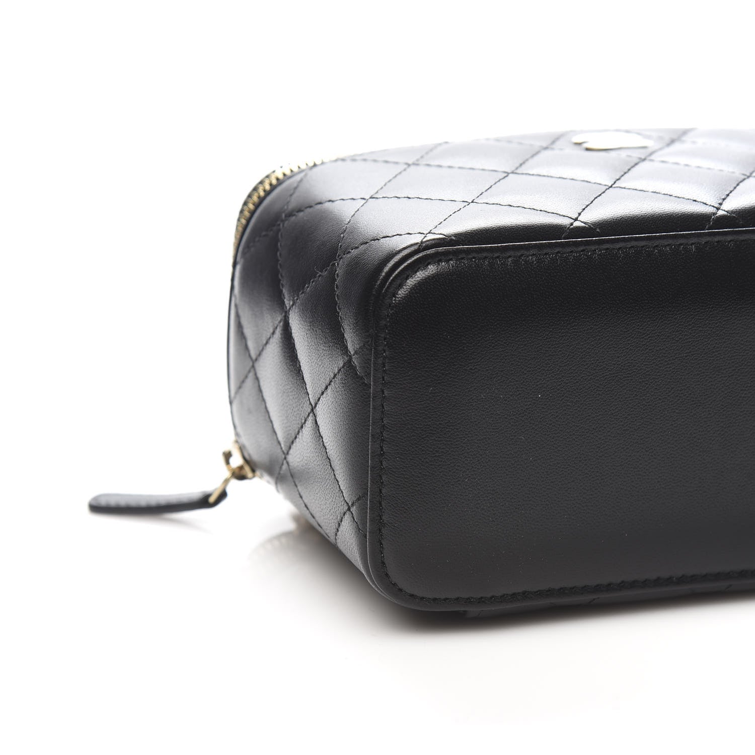 Chanel Lambskin Quilted Small Vanity Case With Chain Black 8 of 11