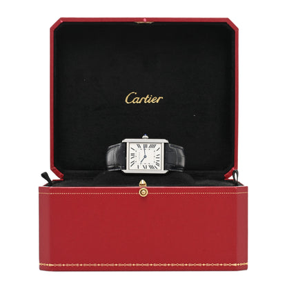Cartier Stainless Steel Alligator 27mm Tank Solo Quartz Watch 6 of 6