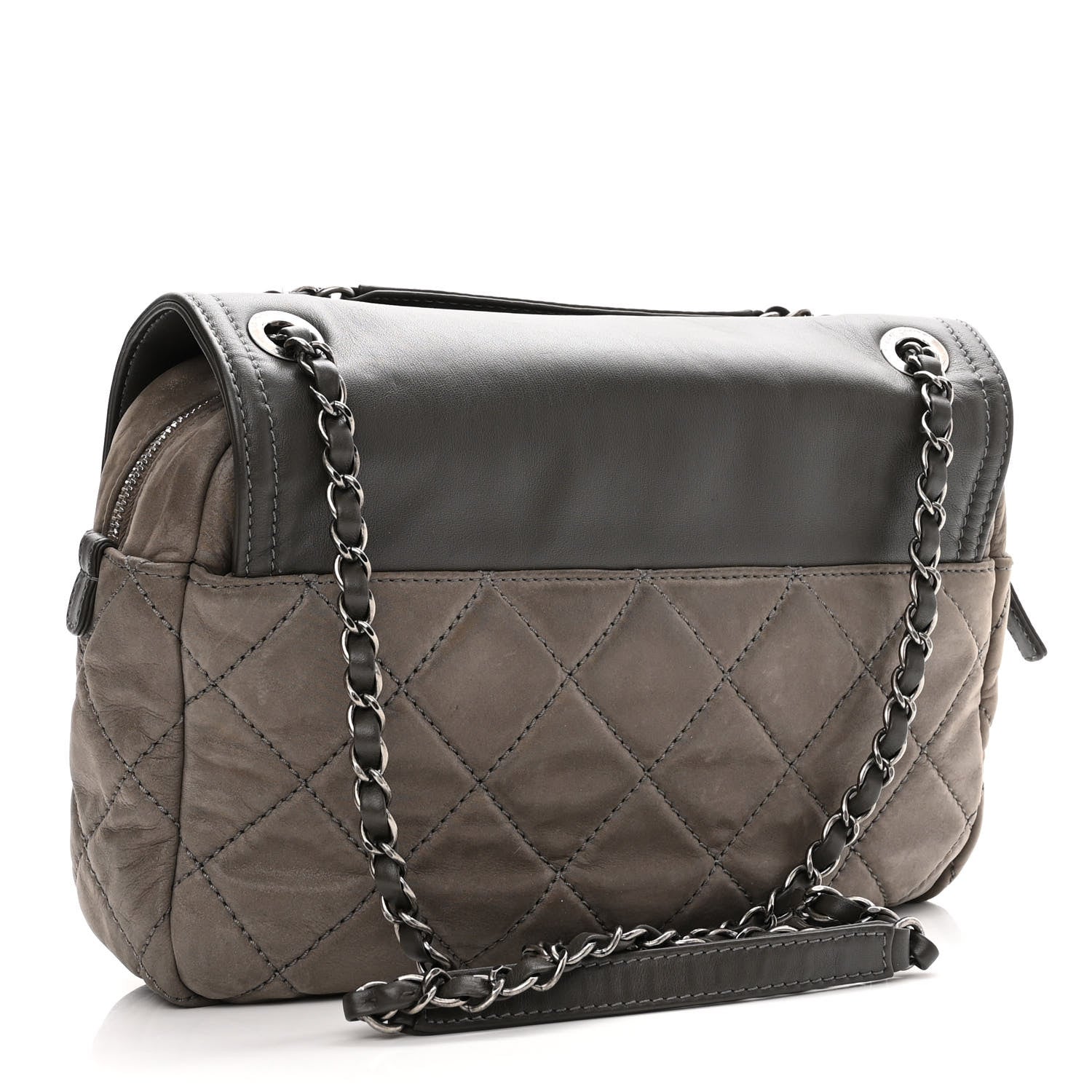Chanel Iridescent Calfskin In The Mix Flap Dark Grey 3 of 10